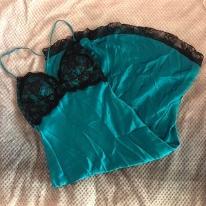 Caché teal midi dress